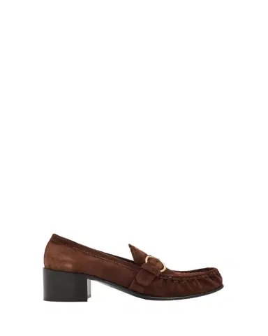 Miu Miu 45mm Suede Buckle Loafers | Thumbnail 1