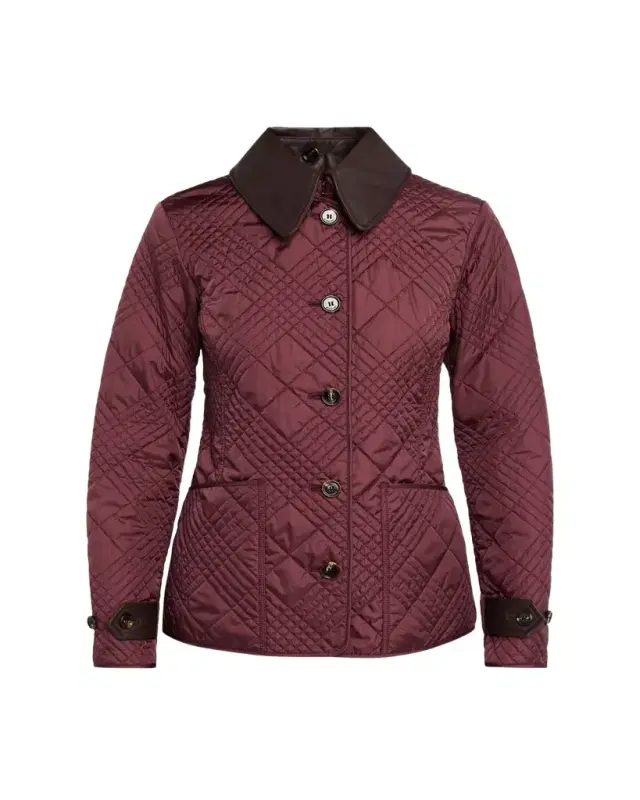 Burberry Fernleigh Check Quilted Slim Jacket