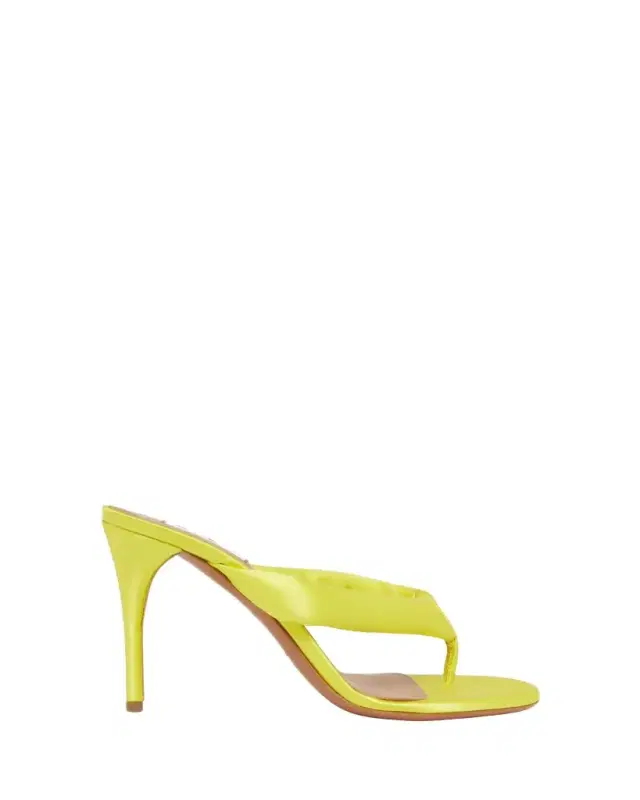 ALAÏA 0mm Padded Satin Thong Sandals
