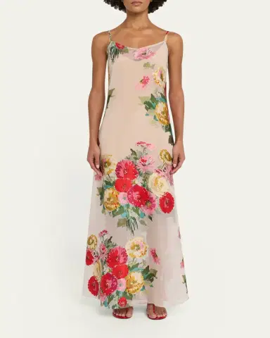 Libertine Pat Nixon Floral Overlay Slip Dress | Thumbnail 2