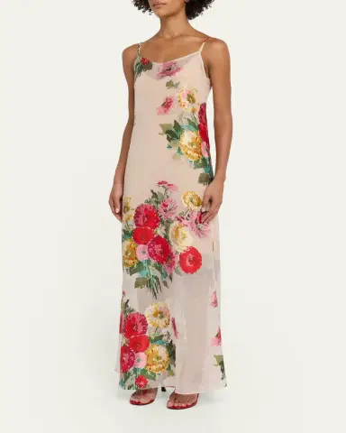 Libertine Pat Nixon Floral Overlay Slip Dress | Thumbnail 4