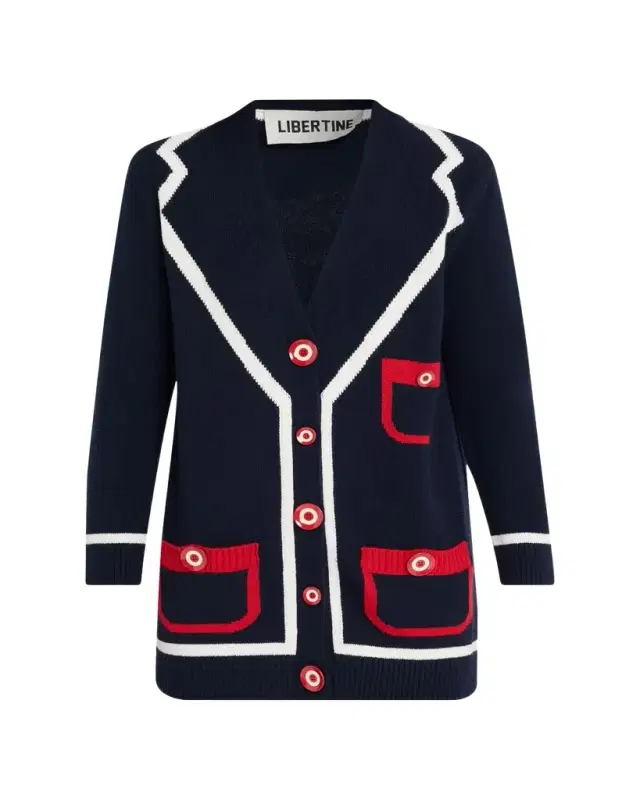 Libertine Cashmere Trompe L'oeil Cardigan