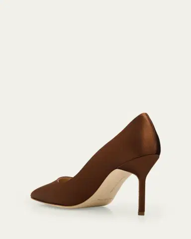 Manolo Blahnik 90mm BB Satin Pumps | Thumbnail 2