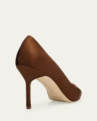 Manolo Blahnik 90mm BB Satin Pumps | Thumbnail 3