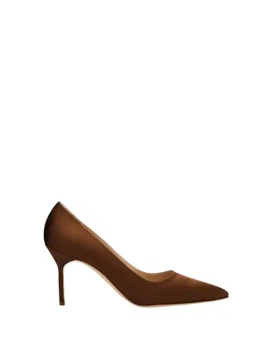 Manolo Blahnik 90mm BB Satin Pumps | Thumbnail 1