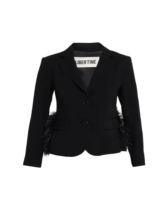 Libertine Feathered Single-Breasted Jacket