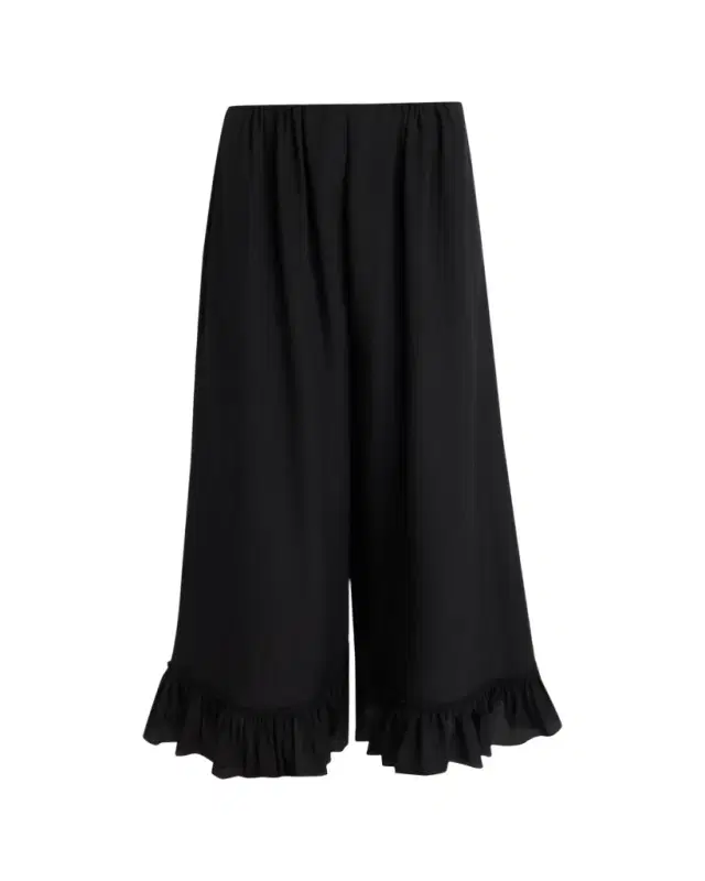 Chloe Flared Hem Silk Trousers