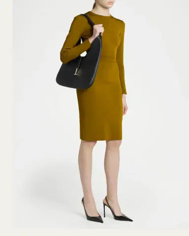 Tom Ford Kara Medium Hanging T Leather Hobo Bag | Thumbnail 5