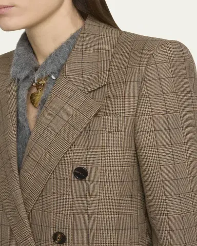 Chloé Double-Breasted Check Tailoring Jacket | Thumbnail 5