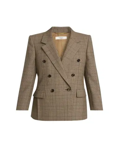 Chloé Double-Breasted Check Tailoring Jacket | Thumbnail 1