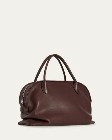 THE ROW Kew Bowling Top-Handle Bag in Saddle Leather | Thumbnail 6