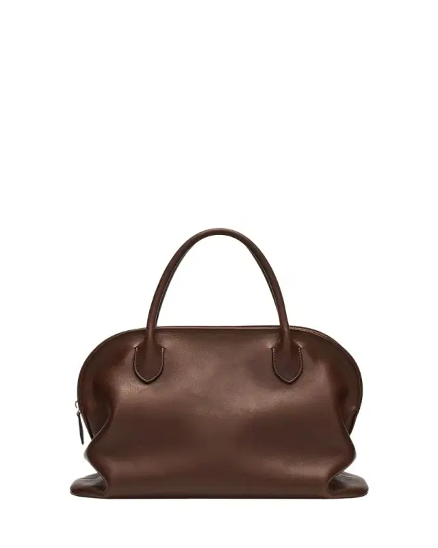 THE ROW Kew Bowling Top-Handle Bag in Saddle Leather