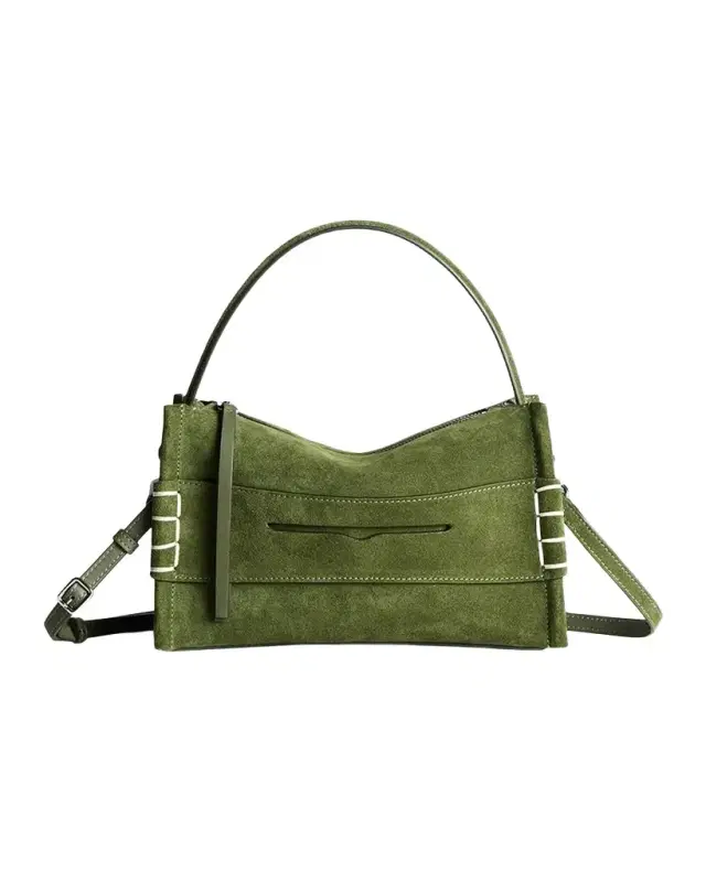 JW Anderson Loafer Small Suede Penny Keeper Top-Handle Bag