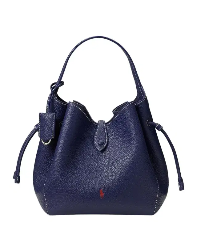 Polo Ralph Lauren Polo Play Leather Drawstring Crossbody Bucket Bag