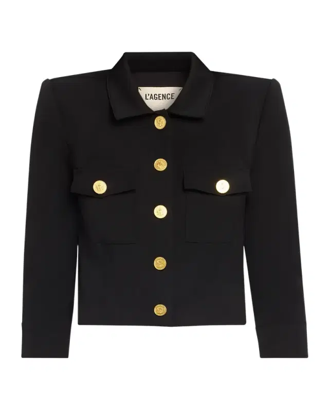 L 'Agence Kumi Cropped Fitted Jacket