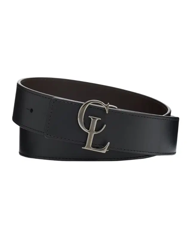 Christian Louboutin Men 's CL-Buckle Reversible Leather Belt