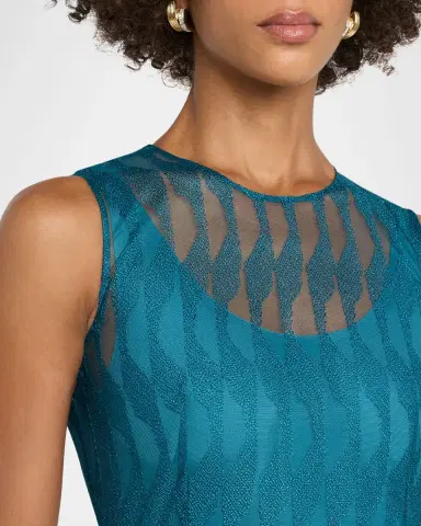 Akris High Plains Embroidered Sleeveless Tulle Gown | Thumbnail 5