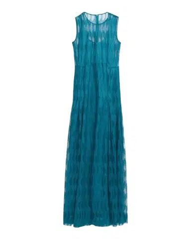Akris High Plains Embroidered Sleeveless Tulle Gown | Thumbnail 1