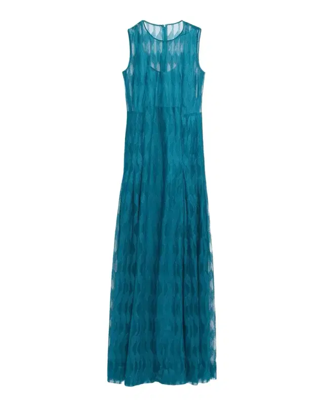 Akris High Plains Embroidered Sleeveless Tulle Gown