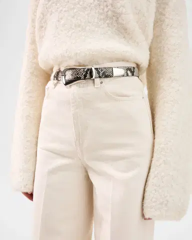 Déhanche Colette Snake-Embossed Leather Belt | Thumbnail 2