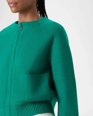 Akris Cashmere Pique Zipped Cardigan | Thumbnail 5 Akris Cashmere Pique Zipped Cardigan | Thumbnail 5