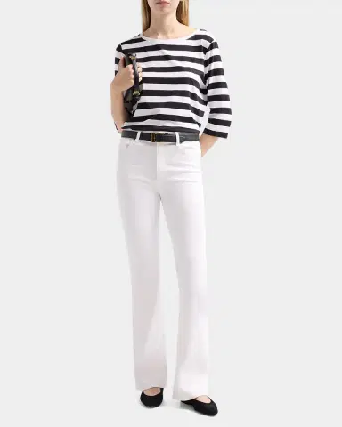MAJESTIC FILATURES Soft Touch Striped Bateau-Neck Tee | Thumbnail 2