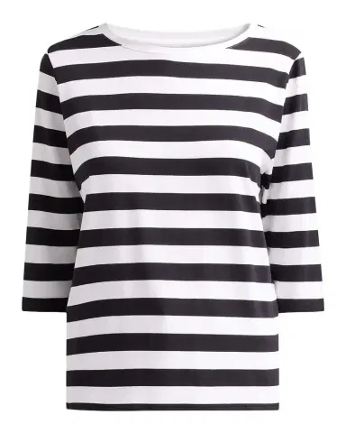MAJESTIC FILATURES Soft Touch Striped Bateau-Neck Tee | Thumbnail 1