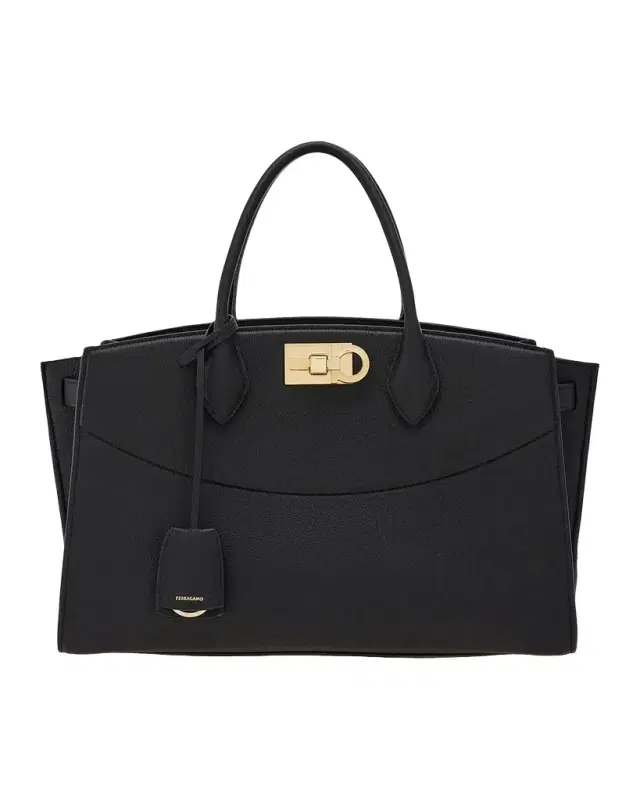 Ferragamo New  Studio Medium Leather Top Handle Bag