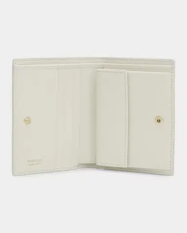 Ferragamo Gancini Floral Leather Compact Bifold Wallet | Thumbnail 3