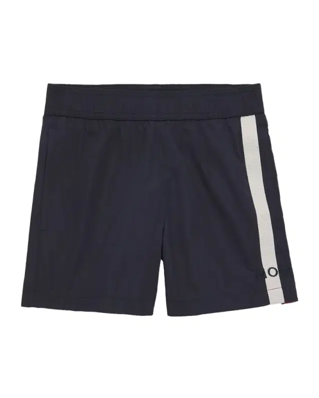 Moncler Boy 's Tricolor-Trimmed Swim Shorts, Size 8-10