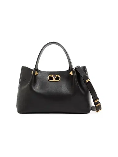 Valentino Garavani Women's Small Soft Leather Top Handle Bag - Black | Thumbnail 1