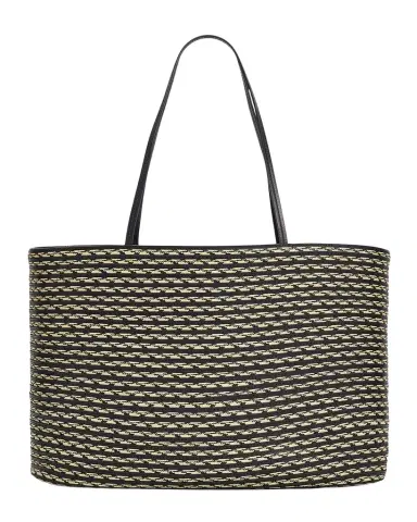 The Row Beau Striped Raffia & Leather Tote Bag | Thumbnail 1