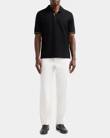 Ferragamo Men's Cotton Pique Short-Sleeve Polo Shirt | Thumbnail 2 Ferragamo Men's Cotton Pique Short-Sleeve Polo Shirt | Thumbnail 2