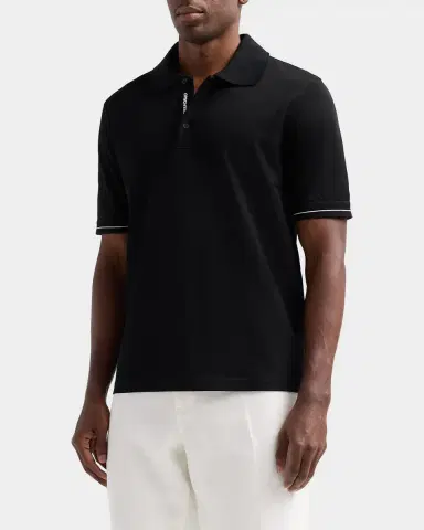Ferragamo Men's Cotton Pique Short-Sleeve Polo Shirt | Thumbnail 4 Ferragamo Men's Cotton Pique Short-Sleeve Polo Shirt | Thumbnail 4