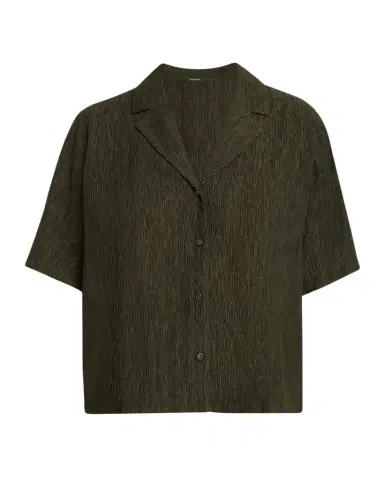 Eileen Fisher Crinkled Boxy Button-Front Shirt | Thumbnail 1 Eileen Fisher Crinkled Boxy Button-Front Shirt | Thumbnail 1
