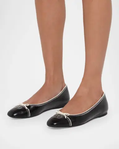Valentino Garavani VLogo Signature Leather Ballerina Flats | Thumbnail 2 Valentino Garavani VLogo Signature Leather Ballerina Flats | Thumbnail 2
