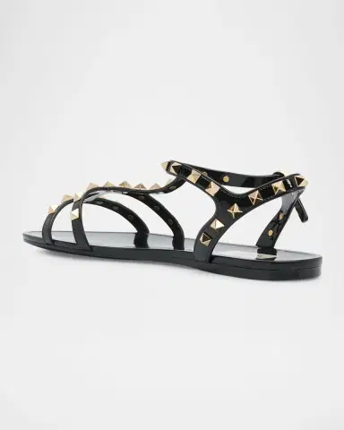 Valentino Garavani Summer Rockstud Jelly Flat Sandals | Thumbnail 4