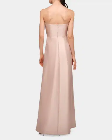Kay Unger New York Chandler Floral Appliqué Strapless A-Line Gown | Thumbnail 3 Kay Unger New York Chandler Floral Appliqué Strapless A-Line Gown | Thumbnail 3