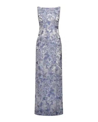 Kay Unger New York Everleigh Floral Jacquard Column Gown | Thumbnail 1 Kay Unger New York Everleigh Floral Jacquard Column Gown | Thumbnail 1