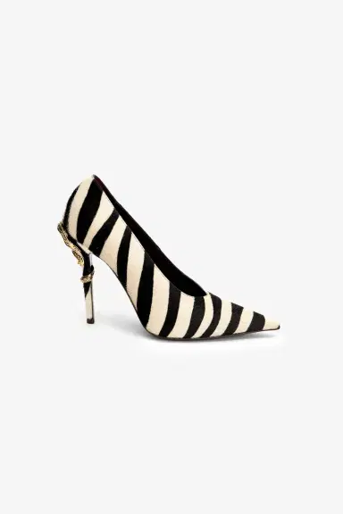 Roberto Cavalli Pumps Serpentine in Leather with Zebra Print | Thumbnail 2 Roberto Cavalli Pumps Serpentine in Leather with Zebra Print | Thumbnail 2