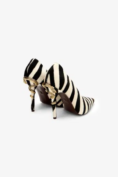 Roberto Cavalli Pumps Serpentine in Leather with Zebra Print | Thumbnail 3 Roberto Cavalli Pumps Serpentine in Leather with Zebra Print | Thumbnail 3