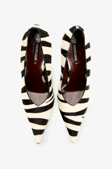 Roberto Cavalli Pumps Serpentine in Leather with Zebra Print | Thumbnail 4 Roberto Cavalli Pumps Serpentine in Leather with Zebra Print | Thumbnail 4