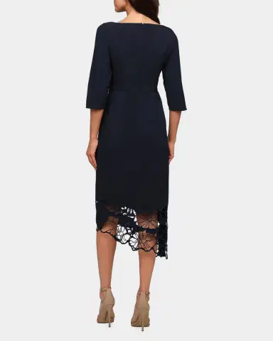 Kay Unger New York Vanna Guipure Lace Midi-Dress | Thumbnail 3
