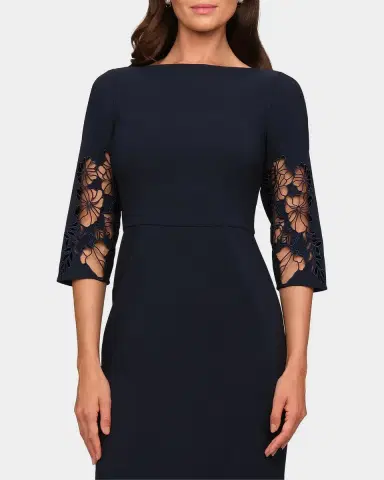Kay Unger New York Vanna Guipure Lace Midi-Dress | Thumbnail 5