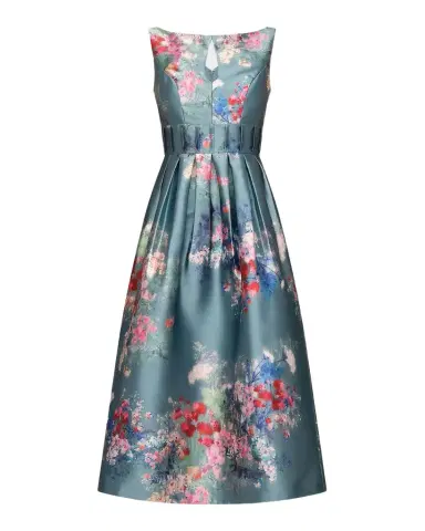 Kay Unger New York Hara Floral Tea-Length Dress | Thumbnail 1