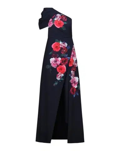 Kay Unger New York Feyre Floral One-Shoulder Jumpsuit | Thumbnail 1 Kay Unger New York Feyre Floral One-Shoulder Jumpsuit | Thumbnail 1