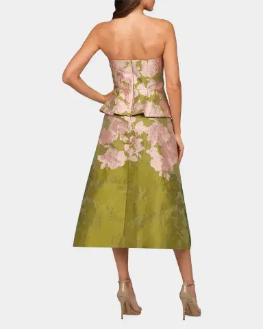Kay Unger New York Imogen Metallic Jacquard A-Line Cocktail Dress | Thumbnail 3 Kay Unger New York Imogen Metallic Jacquard A-Line Cocktail Dress | Thumbnail 3