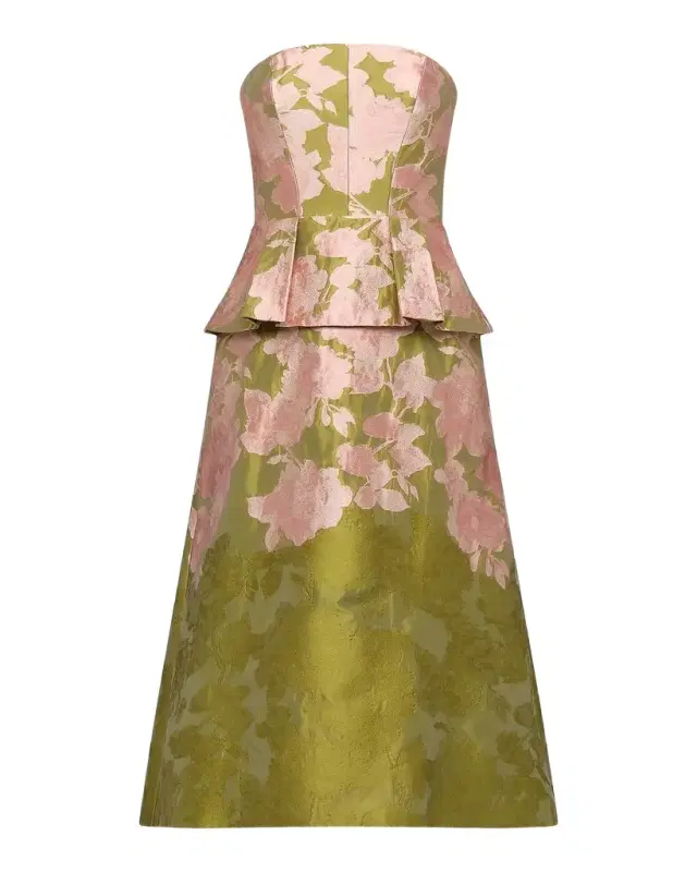 Kay Unger New York Imogen Metallic Jacquard A-Line Cocktail Dress