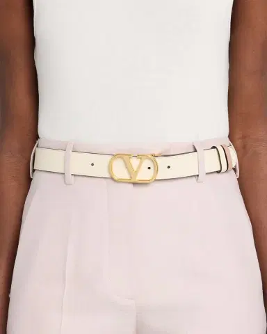 Valentino Garavani VLogo Signature Reversible Shiny Calfskin Belt 30MM | Thumbnail 2 Valentino Garavani VLogo Signature Reversible Shiny Calfskin Belt 30MM | Thumbnail 2