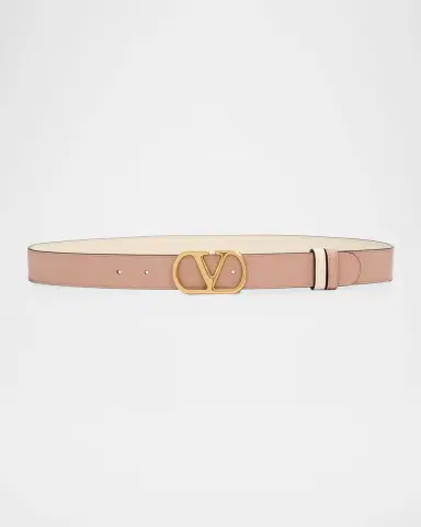 Valentino Garavani VLogo Signature Reversible Shiny Calfskin Belt 30MM | Thumbnail 3 Valentino Garavani VLogo Signature Reversible Shiny Calfskin Belt 30MM | Thumbnail 3